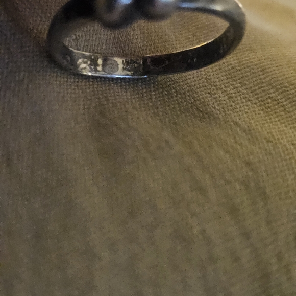 VINTAGE SOUTHWESTERN SQUASH BLOSSOM STERLING & MOP RING. DAINTY GEM OF HISTORY - Picture 5 of 11